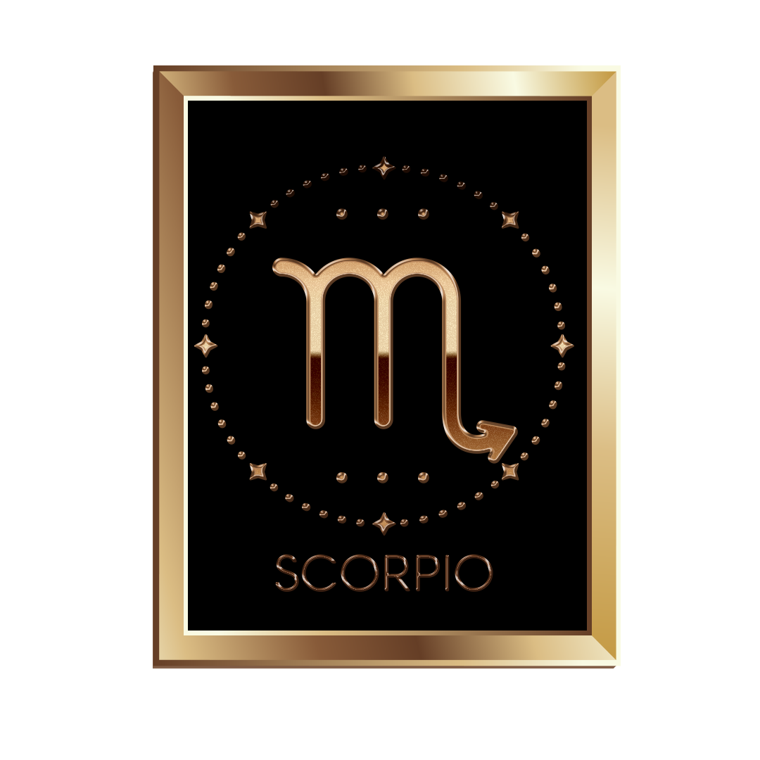 Gold Scorpio zodiac sign png, Scorpio sign PNG, Scorpio gold PNG transparent images, golden Scorpio png images